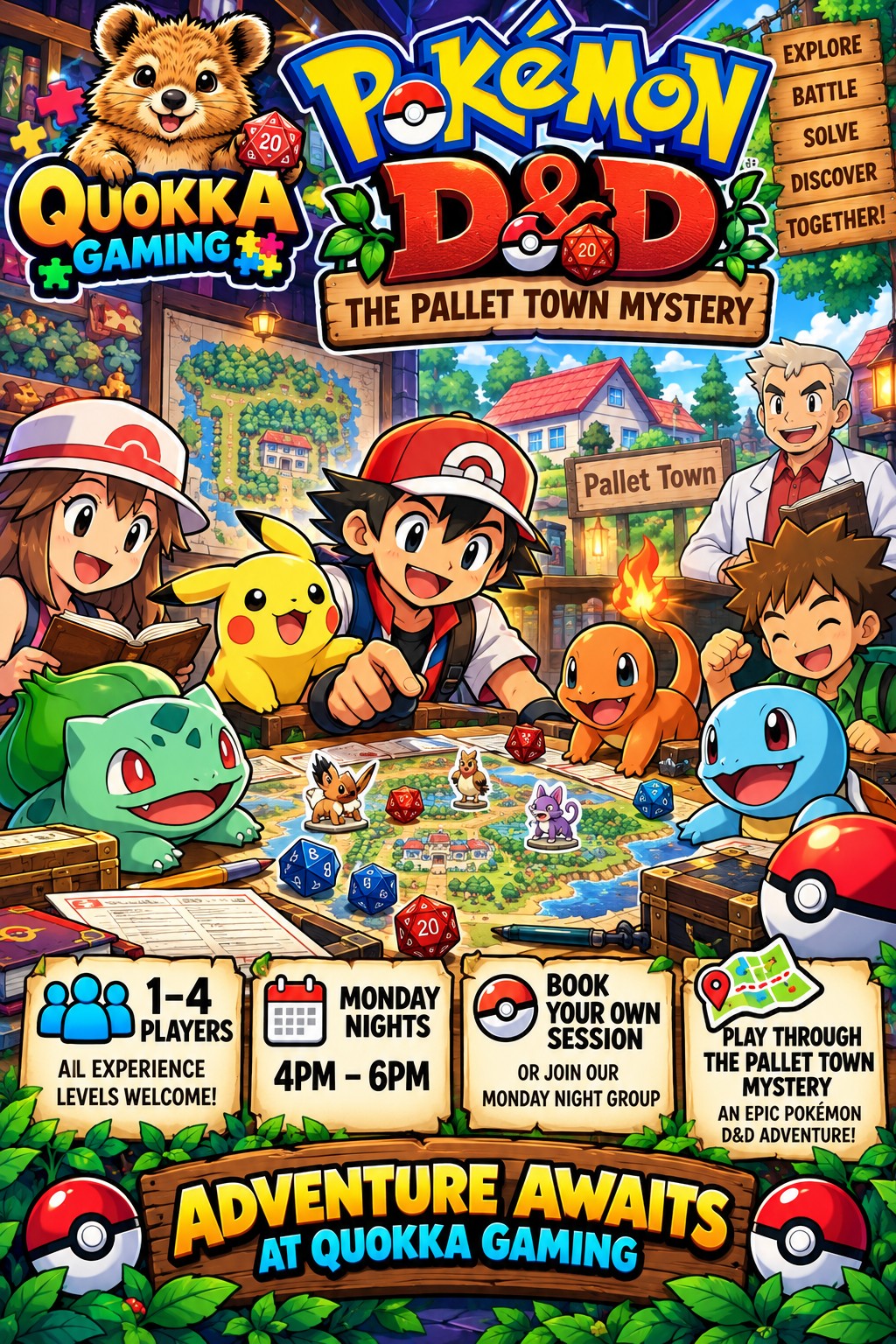 Quokka Gaming Pokémon D&D The Pallet Town Mystery